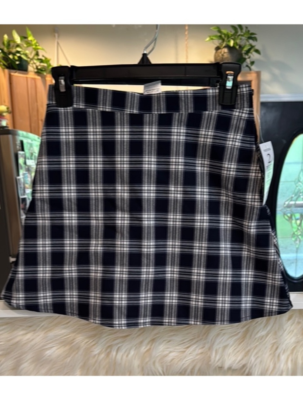 Tween Diva Navy Plaid Skort Girls Size 12 Preppy Tennis School Uniform
